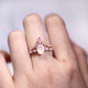 2PCS Milky Blue Moonstone Ring