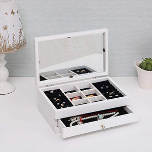 6 Tier Retro Wooden Jewelry Box