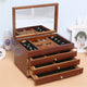 6 Tier Retro Wooden Jewelry Box