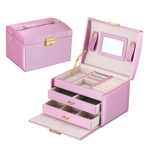 PU Leather Large Jewelry Box