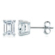 Emerald Cut Moissanite Stud Earrings