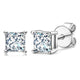 Emerald Cut Moissanite Stud Earrings