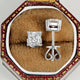 Emerald Cut Moissanite Stud Earrings