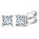 Emerald Cut Moissanite Stud Earrings