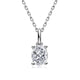 Silver Moissanite Solitaire Pendant Necklace