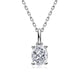 Silver Moissanite Solitaire Pendant Necklace