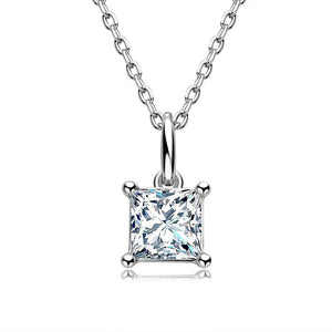 Sterling Silver Solitaire Pendant Necklace