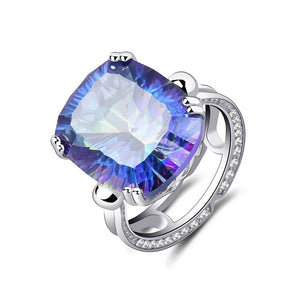 Natural Rainbow Fire Mystic Topaz Ring