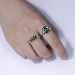 Natural Chrome Diopside Gemstone Ring