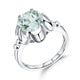 Natural Green Amethyst Engagement Ring