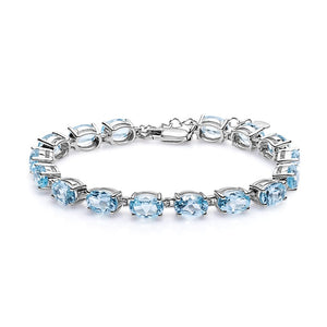 Natural Sky Blue Topaz Bracelet