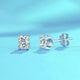 Sterling Silver 925 Round Diamond Earrings