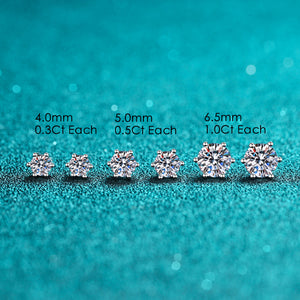 925 Silver Diamond Earrings 5mm