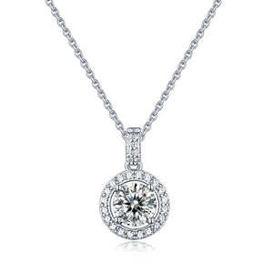 GEM Diamond Round Pendant Necklace
