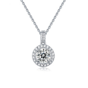 GEM Diamond Round Pendant Necklace