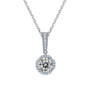 6.5mm Round Diamond Stone Necklace