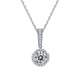 6.5mm Round Diamond Stone Necklace