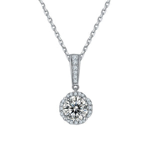 6.5mm Round Diamond Stone Necklace