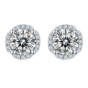 6 Prong Round  Diamond Stud Earring