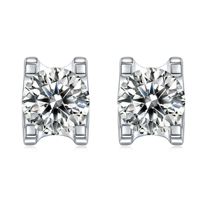 6 Prong Round  Diamond Stud Earring