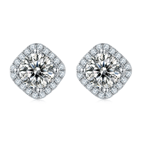 6 Prong Round  Diamond Stud Earring