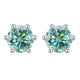 925 Silver 14K White Gold Moissanite Earrings