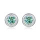 Round Gem Stud Earrings