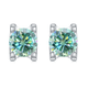 Round Gem Stud Earrings