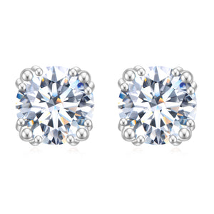 925 Silver Diamond Stud Earrings
