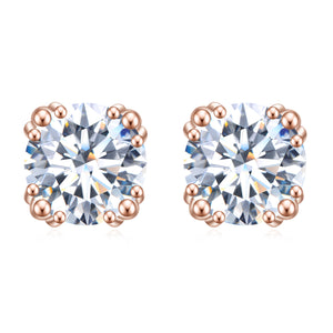 925 Silver Diamond Stud Earrings