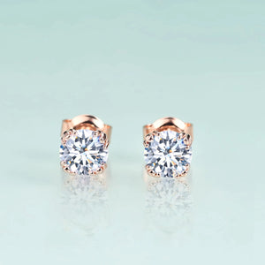 925 Silver Diamond Stud Earrings