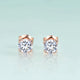 925 Silver Diamond Stud Earrings