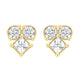 Gold Moissanite Diamond Earrings