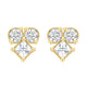 Gold Moissanite Diamond Earrings