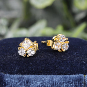 Gold Moissanite Diamond Earrings