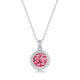 14K Gold Pink Moissanite Necklace