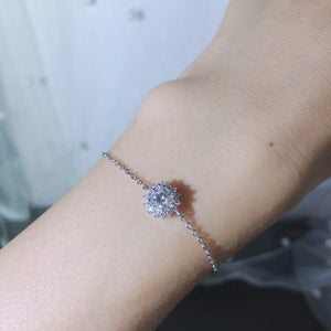 925 Sterling Moissanite Diamond Adjustable Bracelet