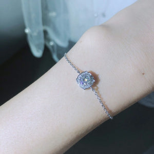 925 Sterling Moissanite Diamond Adjustable Bracelet