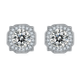 925 Sterling Silver Classic Halo Stud Earrings