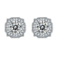 925 Sterling Silver Classic Halo Stud Earrings