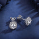 925 Sterling Silver Classic Halo Stud Earrings
