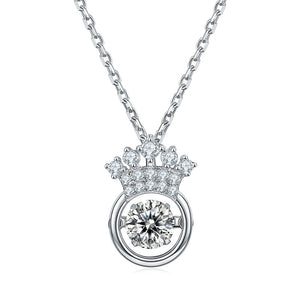 925 Sterling Silver Dancing Diamond Necklace