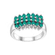 925 Sterling Silver Gemstone Band Ring