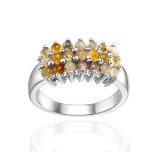 925 Sterling Silver Gemstone Band Ring