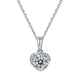 Sterling Silver Diamond Heart Pendant Necklace