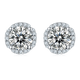 925 Sterling Silver Moissanite Diamond Stud Earrings