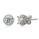 925 Sterling Silver Moissanite Diamond Stud Earrings