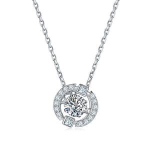 925 Sterling Silver Diamond  Pendant Necklace