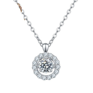 925 Sterling Silver Pendant Diamond Necklace