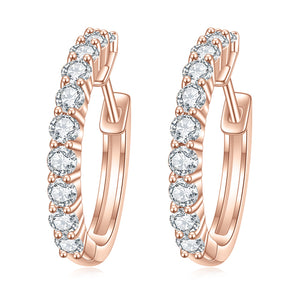 925 Silver Diamond Earrings